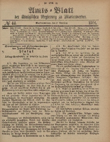Amts-Blatt der Königlichen Regierung zu Marienwerder, 2. November 1904, No. 44.
