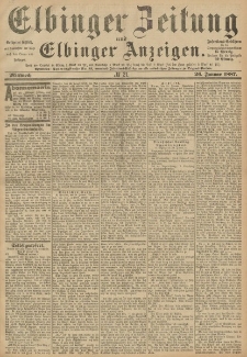 Elbinger Zeitung und Elbinger Anzeigen, Nr. 21 Mittwoch 26. Januar 1887