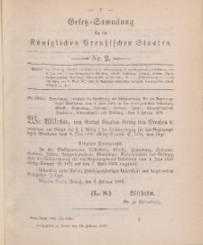 Gesetz-Sammlung für die Königlichen Preussischen Staaten, 15. Februar, 1893, nr. 2.