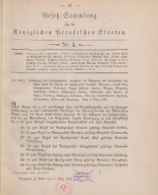 Gesetz-Sammlung für die Königlichen Preussischen Staaten, 11. März, 1893, nr. 4.