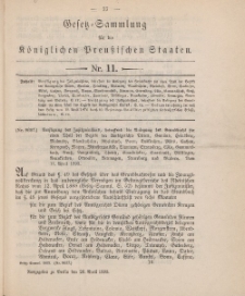 Gesetz-Sammlung für die Königlichen Preussischen Staaten, 26. April, 1893, nr. 11.