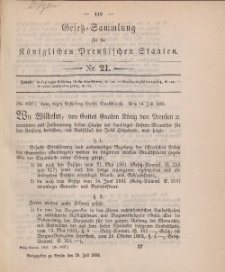 Gesetz-Sammlung für die Königlichen Preussischen Staaten, 28. Juli, 1893, nr. 21.