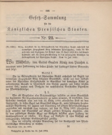 Gesetz-Sammlung für die Königlichen Preussischen Staaten, 31. Juli, 1893, nr. 22.
