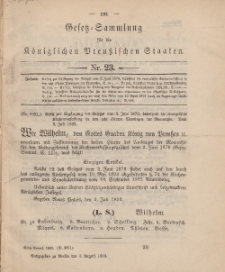 Gesetz-Sammlung für die Königlichen Preussischen Staaten, 3. August, 1893, nr. 23.