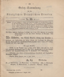 Gesetz-Sammlung für die Königlichen Preussischen Staaten, 3. August, 1893, nr. 23.