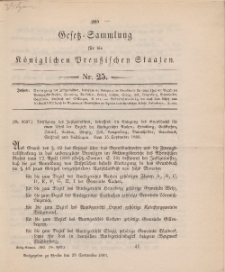 Gesetz-Sammlung für die Königlichen Preussischen Staaten, 29. September, 1893, nr. 25.