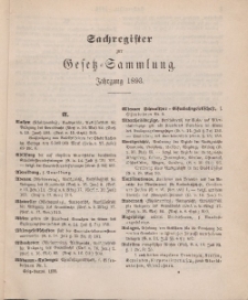 Gesetz-Sammlung für die Königlichen Preussischen Staaten (Sachregister), 1893