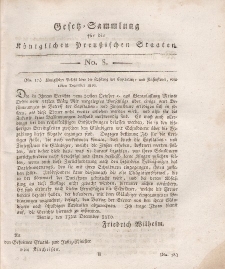 Gesetz-Sammlung für die Königlichen Preussischen Staaten, 28. Dezember, 1810, nr. 8.