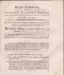 Gesetz-Sammlung für die Königlichen Preussischen Staaten, 5. April, 1811, nr. 13.