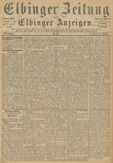 Elbinger Zeitung und Elbinger Anzeigen, Nr. 26 Dienstag 1. Februar 1887