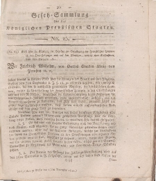 Gesetz-Sammlung für die Königlichen Preussischen Staaten, 17. Dezember, 1811, nr. 25.