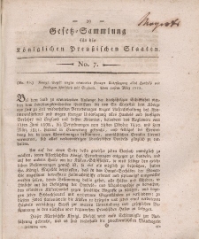 Gesetz-Sammlung für die Königlichen Preussischen Staaten, 19. April, 1812, nr. 7.