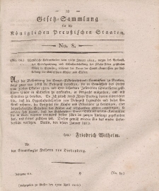 Gesetz-Sammlung für die Königlichen Preussischen Staaten, 17. April, 1812, nr. 8.