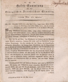 Gesetz-Sammlung für die Königlichen Preussischen Staaten, 1. Mai, 1812, nr. 11.
