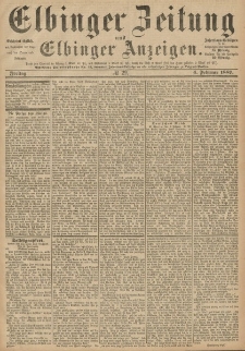 Elbinger Zeitung und Elbinger Anzeigen, Nr. 29 Freitag 4. Februar 1887