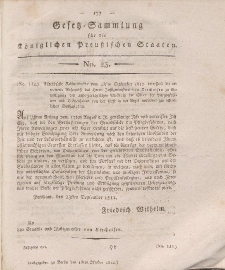 Gesetz-Sammlung für die Königlichen Preussischen Staaten, 13. Oktober 1812, nr. 23.