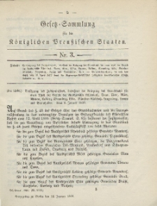 Gesetz-Sammlung für die Königlichen Preussischen Staaten, 13. Januar, 1890, nr. 3.