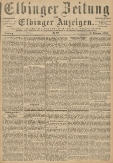 Elbinger Zeitung und Elbinger Anzeigen, Nr. 32 Dienstag 8. Februar 1887