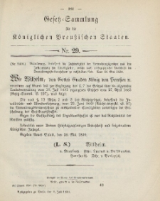 Gesetz-Sammlung für die Königlichen Preussischen Staaten, 5. Juli, 1890, nr. 29.