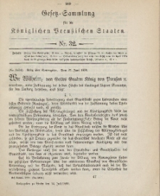 Gesetz-Sammlung für die Königlichen Preussischen Staaten, 14. Juli, 1890, nr. 32.