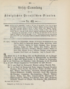 Gesetz-Sammlung für die Königlichen Preussischen Staaten, 31. November, 1890, nr. 42.
