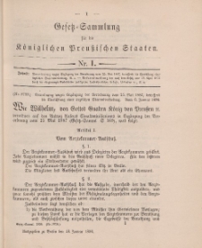 Gesetz-Sammlung für die Königlichen Preussischen Staaten, 18. Januar 1896, nr. 1.