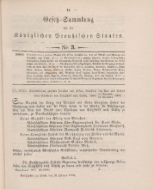 Gesetz-Sammlung für die Königlichen Preussischen Staaten, 26. Februar 1896, nr. 3.