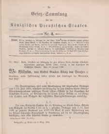Gesetz-Sammlung für die Königlichen Preussischen Staaten, 6. März 1896, nr. 4.