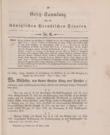 Gesetz-Sammlung für die Königlichen Preussischen Staaten, 28. März 1896, nr. 6.