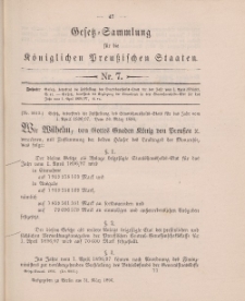 Gesetz-Sammlung für die Königlichen Preussischen Staaten, 31. März 1896, nr. 7.