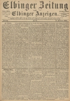 Elbinger Zeitung und Elbinger Anzeigen, Nr. 35 Freitag 11. Februar 1887