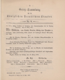 Gesetz-Sammlung für die Königlichen Preussischen Staaten, 30. März 1896, nr. 8.