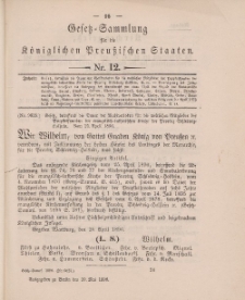 Gesetz-Sammlung für die Königlichen Preussischen Staaten, 29. Mai 1896, nr. 12.