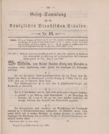 Gesetz-Sammlung für die Königlichen Preussischen Staaten, 23. Juni 1896, nr. 16.