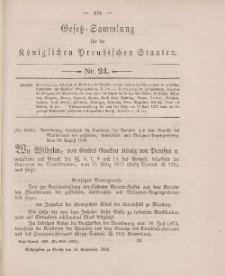 Gesetz-Sammlung für die Königlichen Preussischen Staaten, 16. September 1896, nr. 24.