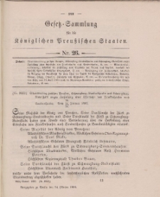 Gesetz-Sammlung für die Königlichen Preussischen Staaten, 14. Oktober 1896, nr. 26.