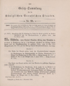 Gesetz-Sammlung für die Königlichen Preussischen Staaten, 4. November 1896, nr. 28.