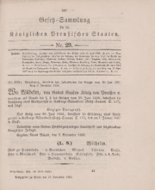 Gesetz-Sammlung für die Königlichen Preussischen Staaten, 21. November 1896, nr. 29.