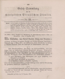 Gesetz-Sammlung für die Königlichen Preussischen Staaten, 29. Dezember 1896, nr. 33.