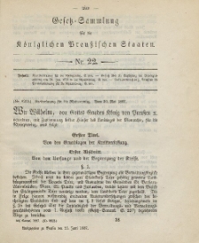 Gesetz-Sammlung für die Königlichen Preussischen Staaten, 25. Juni, 1887, nr. 22.