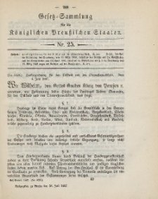 Gesetz-Sammlung für die Königlichen Preussischen Staaten, 25. Juli, 1887, nr. 25.