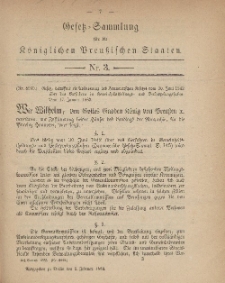 Gesetz-Sammlung für die Königlichen Preussischen Staaten, 2. Februar, 1883, nr. 3.