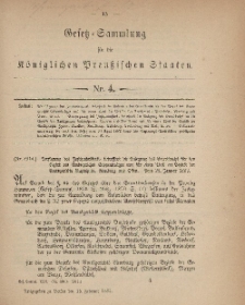 Gesetz-Sammlung für die Königlichen Preussischen Staaten, 15. Februar, 1883, nr. 4.