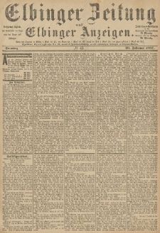 Elbinger Zeitung und Elbinger Anzeigen, Nr. 43 Sonntag 20. Februar 1887