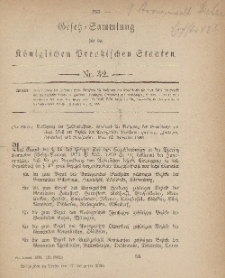 Gesetz-Sammlung für die Königlichen Preussischen Staaten, 17. November, 1883, nr. 32.