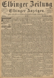 Elbinger Zeitung und Elbinger Anzeigen, Nr. 47 Freitag 25. Februar 1887