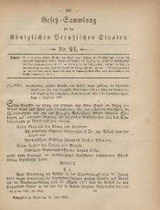 Gesetz-Sammlung für die Königlichen Preussischen Staaten, 24. Juni, 1882, nr. 24.