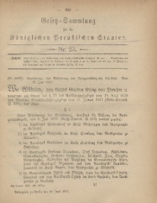 Gesetz-Sammlung für die Königlichen Preussischen Staaten, 30. Juni, 1882, nr. 25.