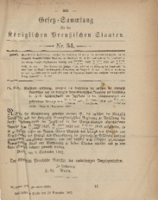 Gesetz-Sammlung für die Königlichen Preussischen Staaten, 10. November, 1882, nr. 34.
