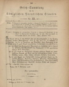 Gesetz-Sammlung für die Königlichen Preussischen Staaten, 17. November, 1882, nr. 35.